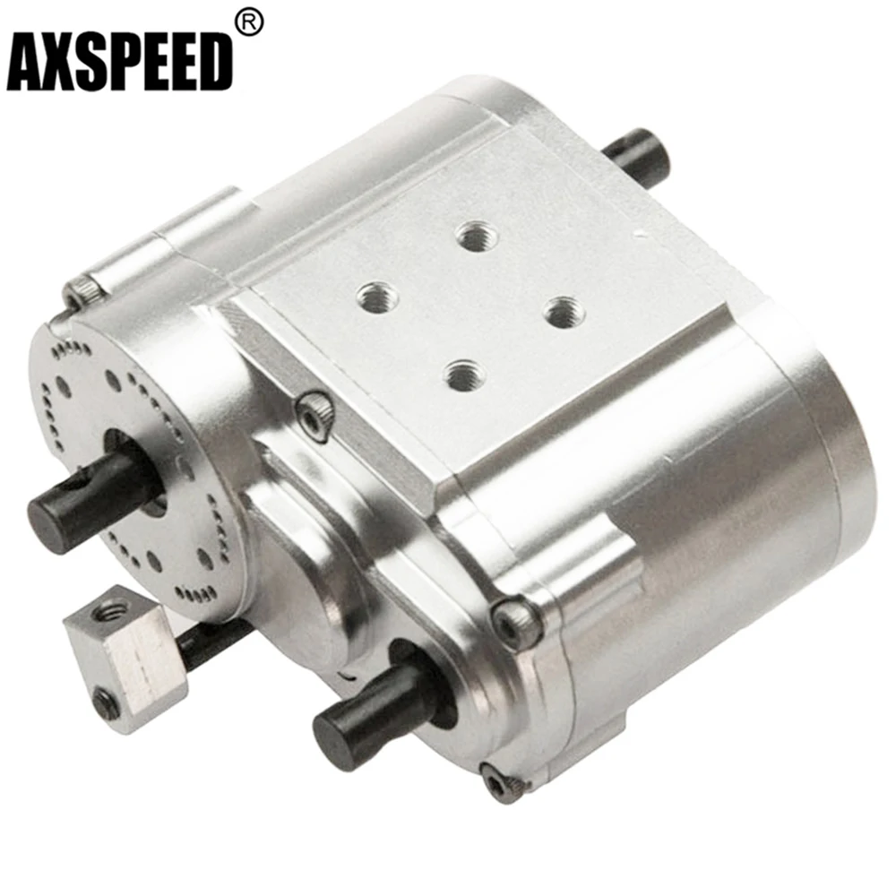 

AXSPEED Metal 2 Speed Transfer Case Gearbox for 1/10 Axial SCX10 D90 RC Crawler Car Upgrade Parts