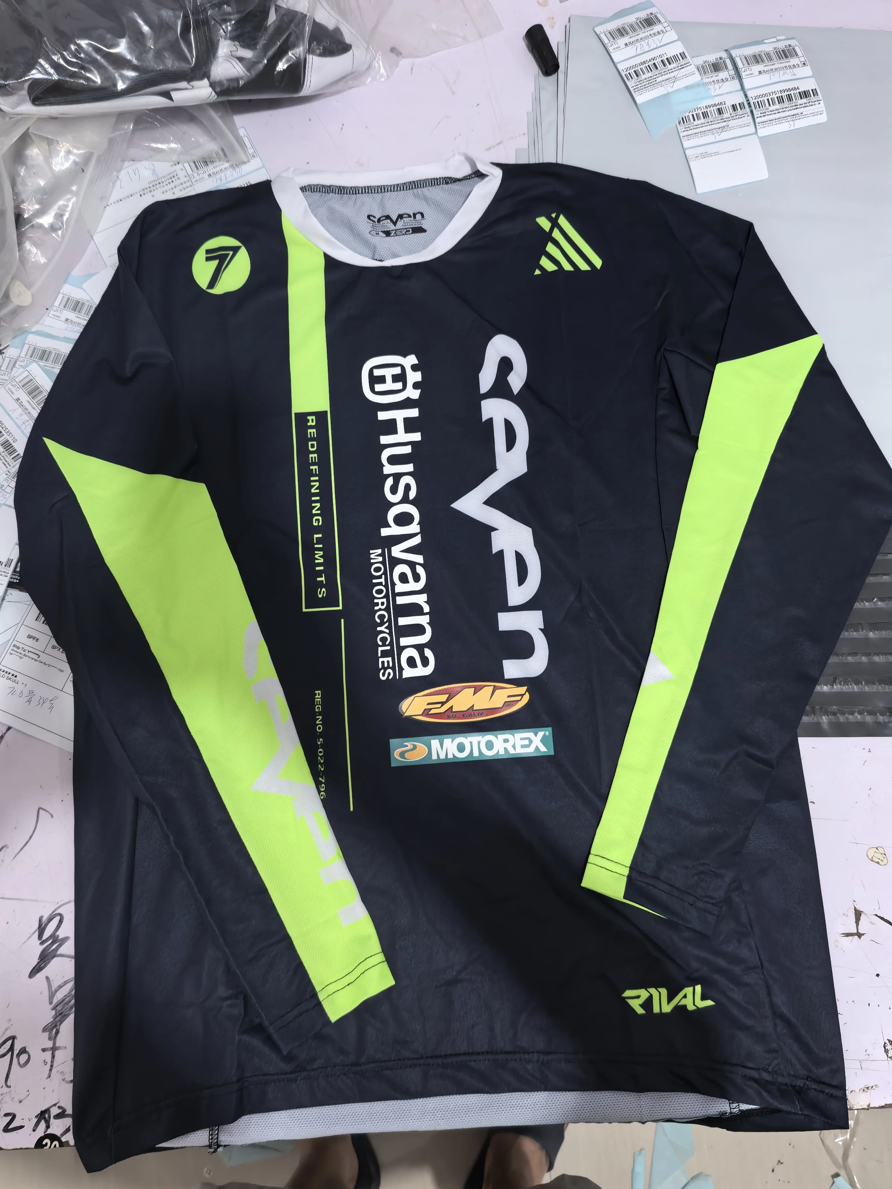 Костюм для бездорожья Husqvarna 2024 комплект снаряжения мотокросса MX топ Combo черный