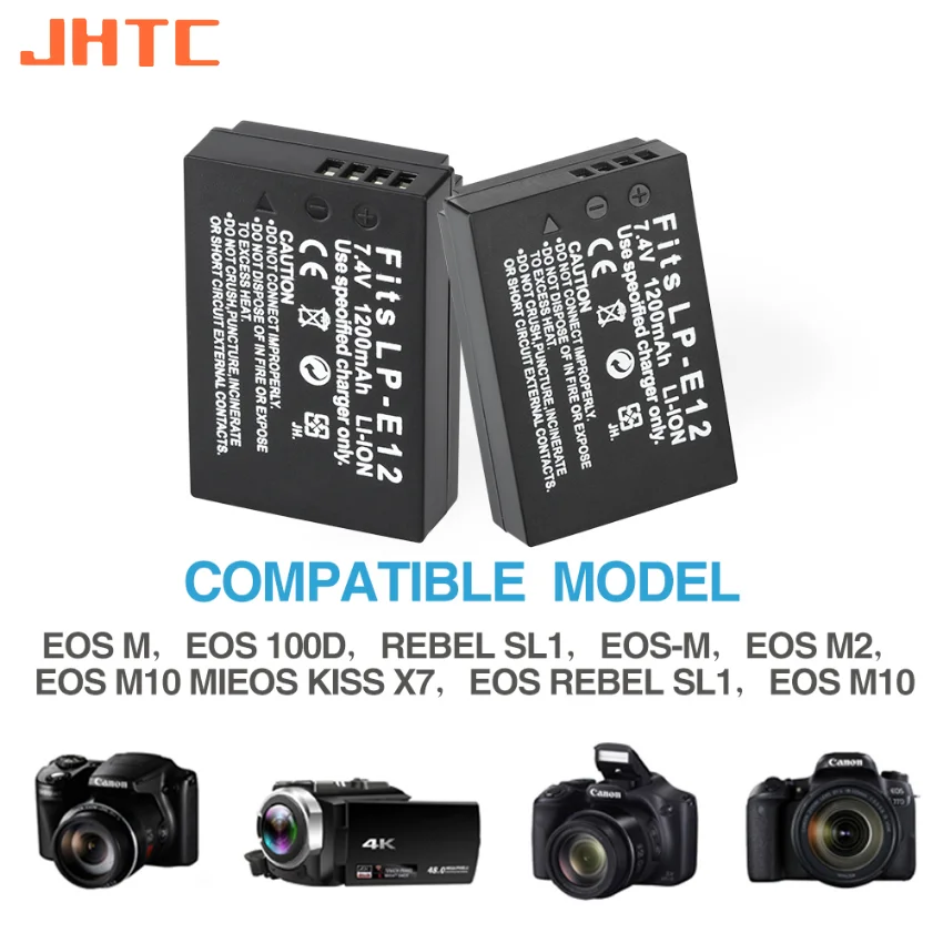 LP-E12 LP E12 Зарядное устройство для камеры Canon EOS M Rebel SL1 100D M2 M10 LPE12 Batterie
