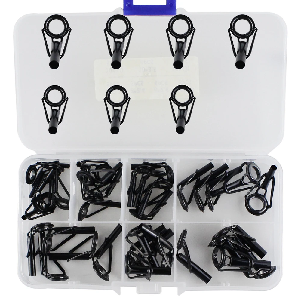

Fishing Fish 35x Rod Guide Rings Guide Kit Repair Replace Replacement 35pcs Accessories Black Building Durable