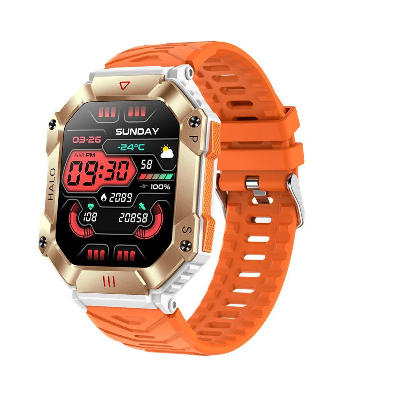 

KR80 Smart Watch 2inch Large Screen Compass 620mAh Bluetooth Call Men Outdoor Sports Fitness Heart Rate Smartwatch