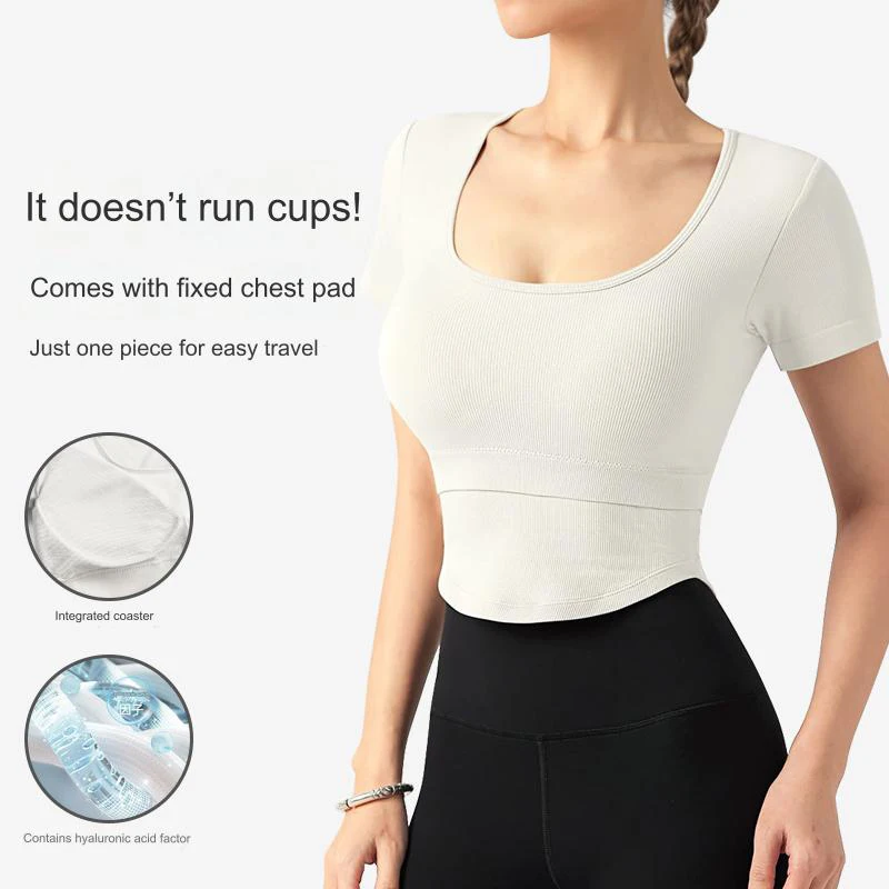 Новый стиль для тренировок быстросохнущий высококачественный спортивный топ