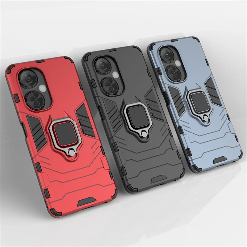 

For Oneplus Nord CE 3 Case for Oneplus Nord CE 3 2 5G N200 N100 N10 Case Protective Cover Stand Armor Finger Ring Cover Nord CE3