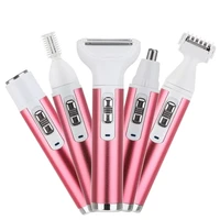 5 in 1 electric hair remover lady shaver nose hair trimmer eyebrow shaper leg armpit bikini trimmer women epilator rechargeable