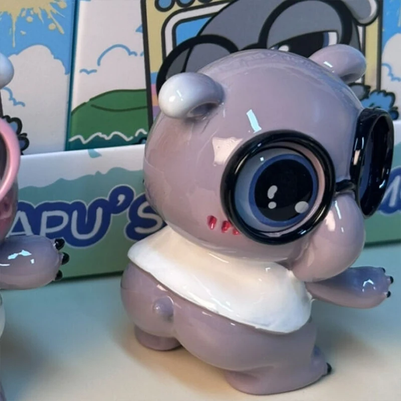Фото Коллекционная фигурка Tapus Little Mood Yimo Malayan Tapir Blind Box: милый эмодзи-талисман, модная игрушка-подарок для женщин, украшение для рабочего стола и автомобиля №4