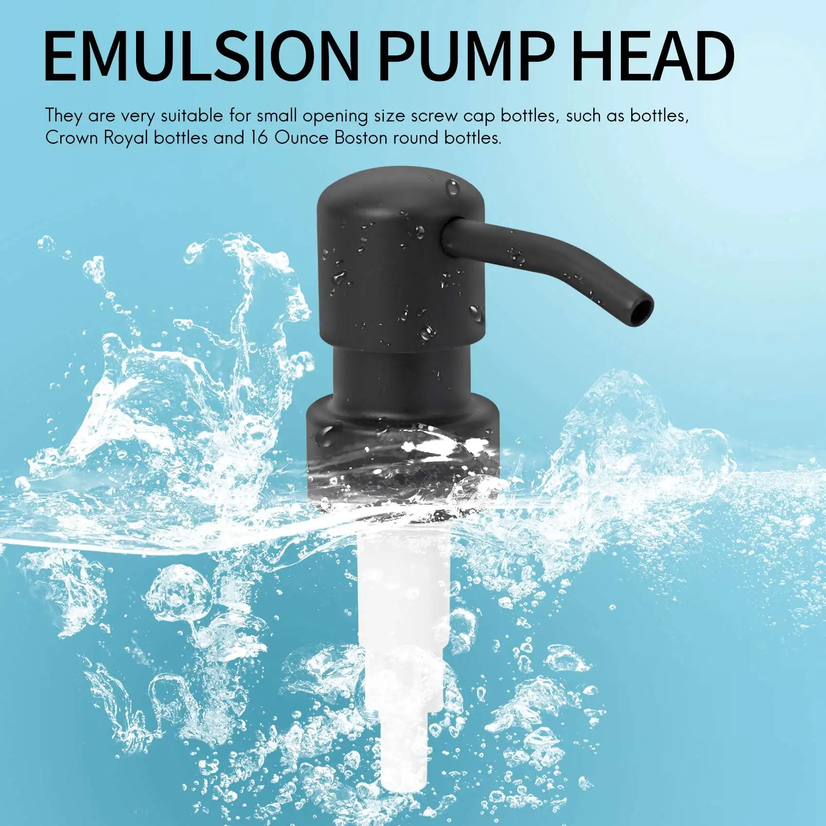 Диспенсер для мыла сменный насос 4 шт. нержавеющий из нержавеющей стали с черным