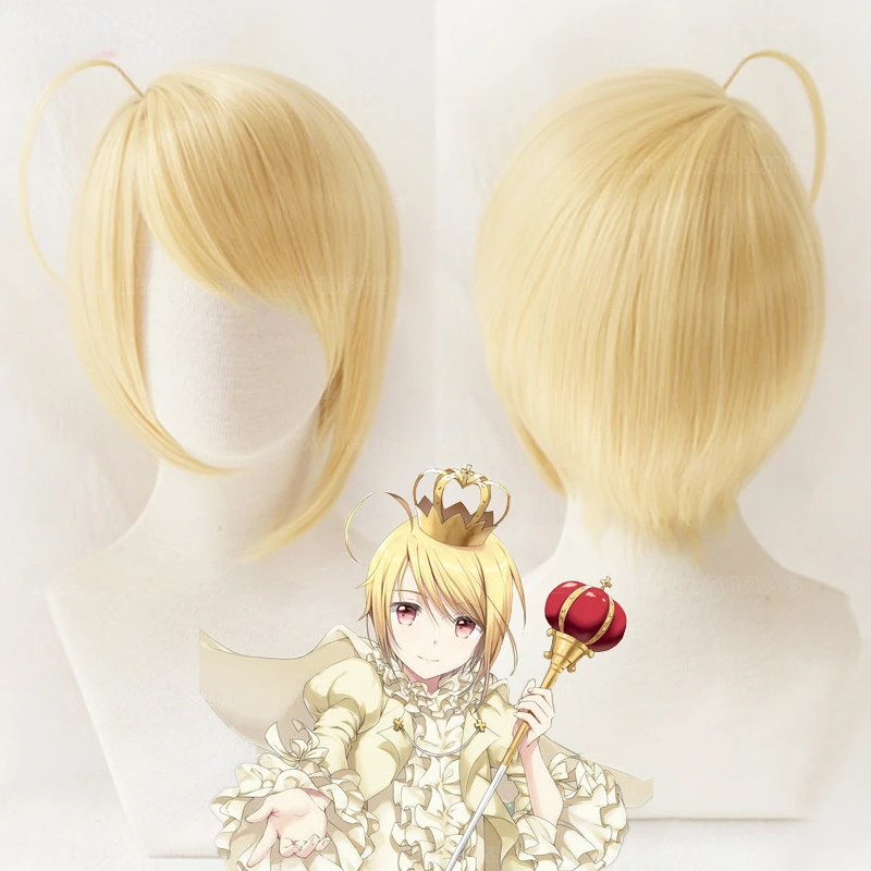 

Аниме Shugo Chara! Парик для косплея hoдори тадаз, термостойкие синтетические волосы с коротким золотистым жёлтым париком короли, с шапочкой