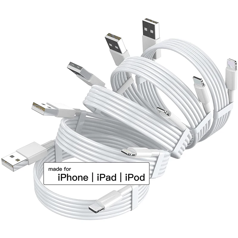 For iPhone Charger 5 Pack 3FT USB Charging Cable Cord For iPhone 12 11 Pro 11 XS MAX XR X 8 Plus 7 6 6Plus 13 14 5 5S SE