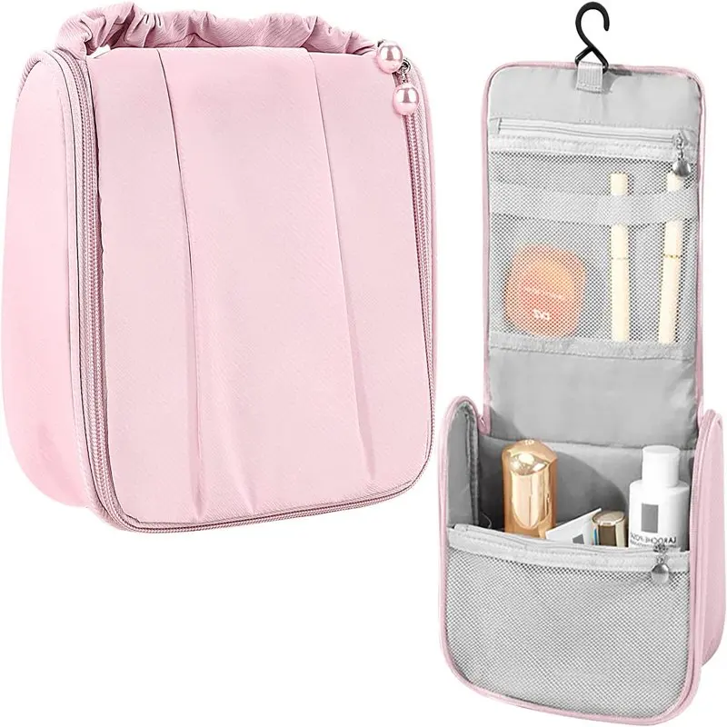 

Bag with Hanging Hook, Portable Cosmetic Travel Bag for Women, Waterproof Makeup Storage Toiletries Organizer