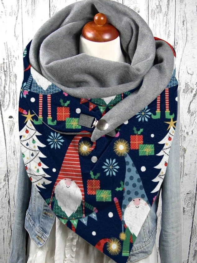 Дед Мороз и подарки повседневный шарф шаль для женщин