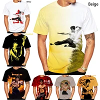newest fashion 3d printing kung fu bruce lee tshirt cool short sleeved t shirt menwomen pullover tops unisex hot summer tees