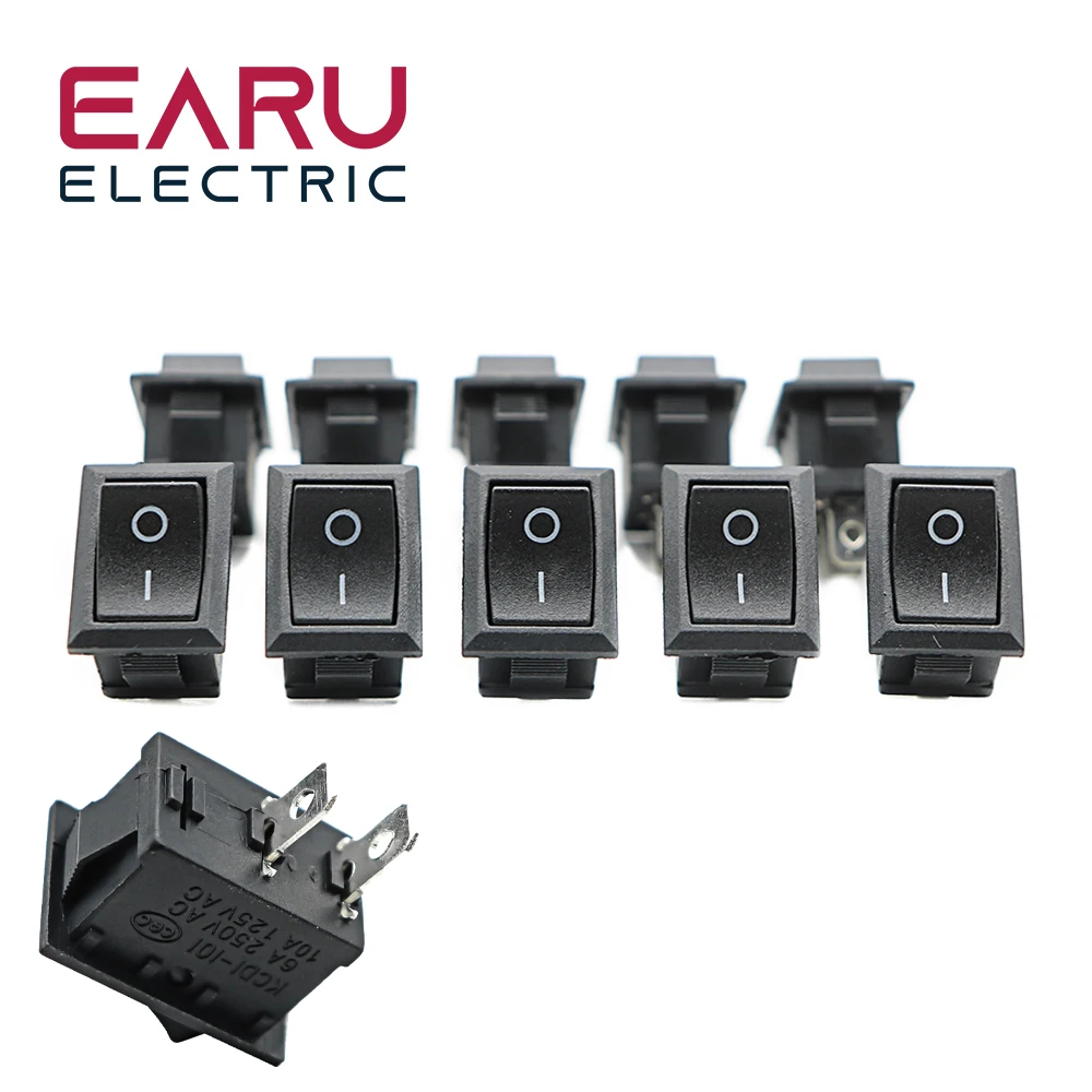 10 шт./лот G130 10*15 мм SPST 2PIN ВКЛ/ВЫКЛ Лодка клавишный выключатель 6A/250 В для авто автомобиля приборной панели грузовика RV ATV дома модель KCD1