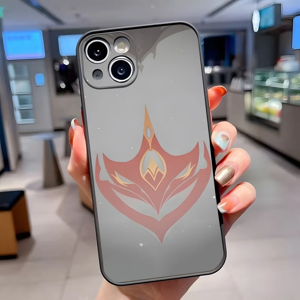 Чехол для телефона Genshin Impact Icon iPhone 15 Pro Max 16 13 14 Plus 11 12 Mini Xs X Xr Se матовая