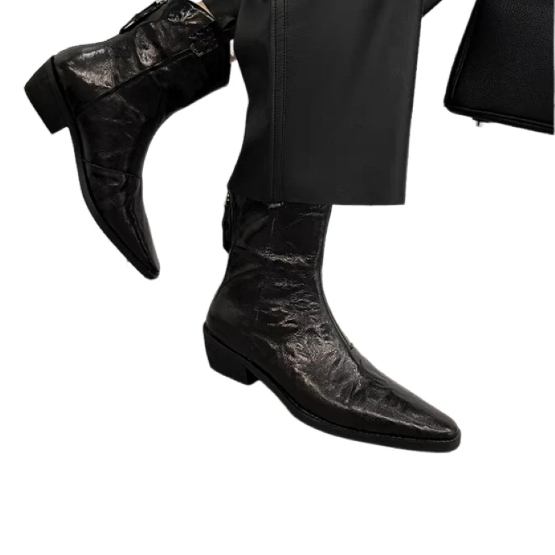 24 новые стильные ботинки в стиле вестерн верхняя стелька из овчины ковбойские