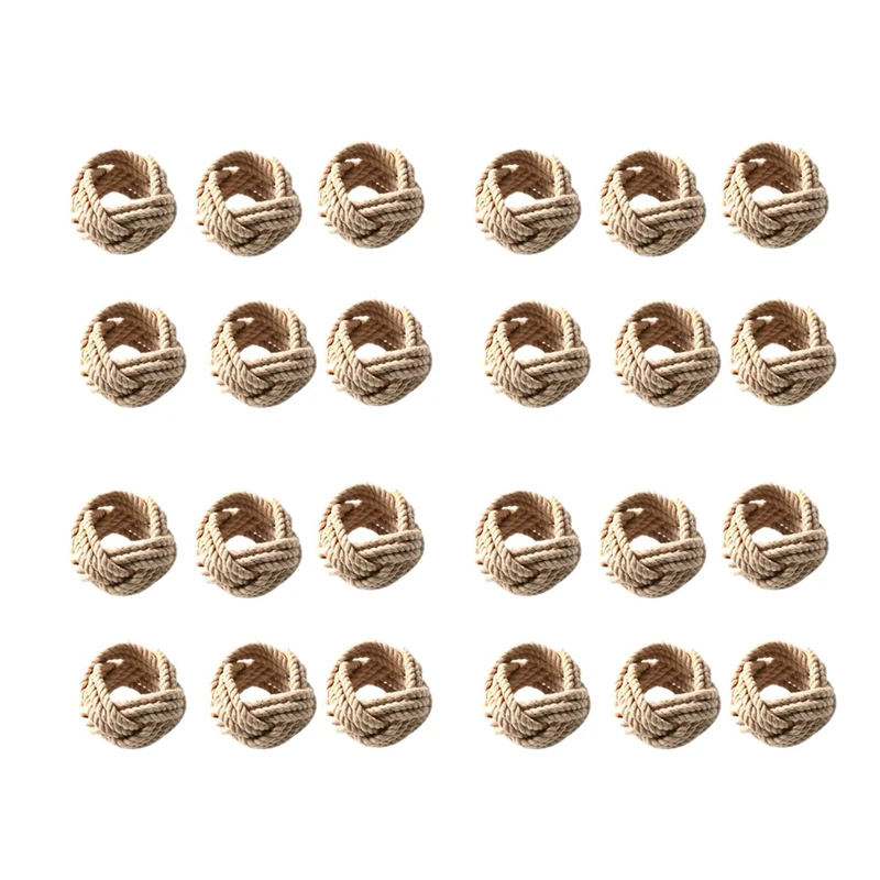 

48 шт., пряжки для салфеток из натурального джута