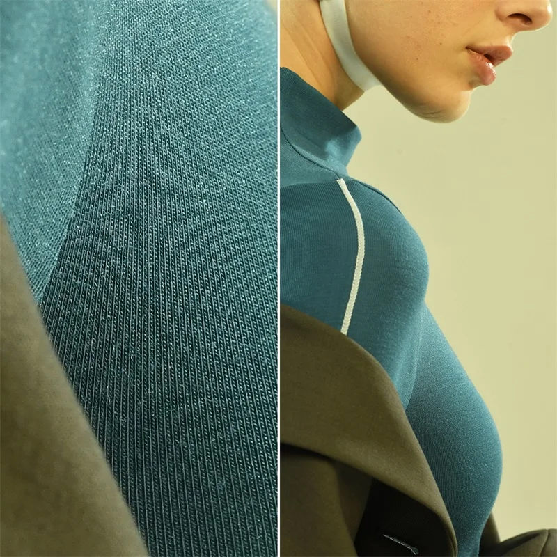 Sujiin Women Thermal Underwear Thin Warm Long Sleeve Thermal Shirt Blouse Winter Turtleneck T-shirts Top Clothes for Women 2022