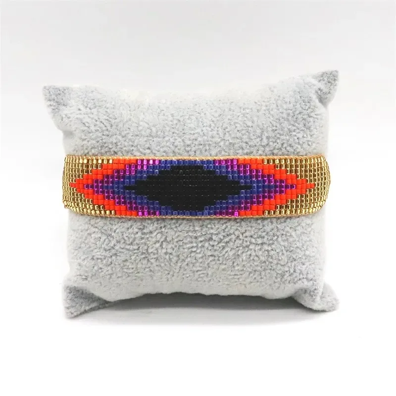 Браслет из рисовых бусин Геометрия Богемия Стрела Градиент Ручное вязание