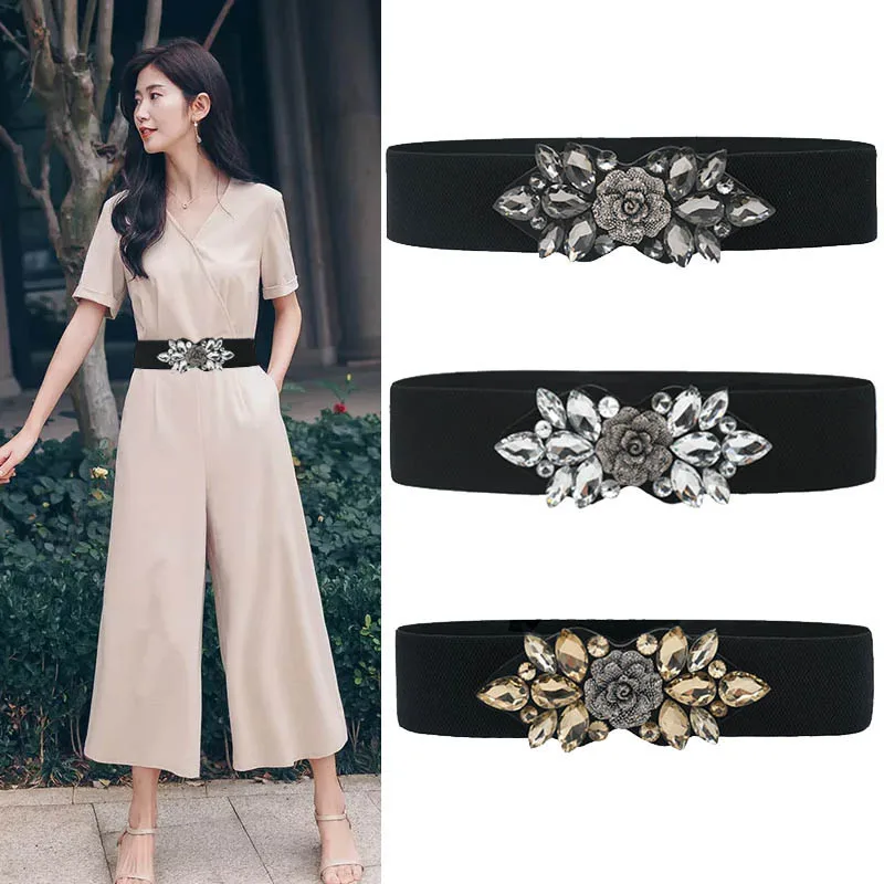 

New Korean Style Windbreaker Elastic Belts For Women Match Skirt Decoration Girdle Fashion Versatile Show Thin Cummerbund