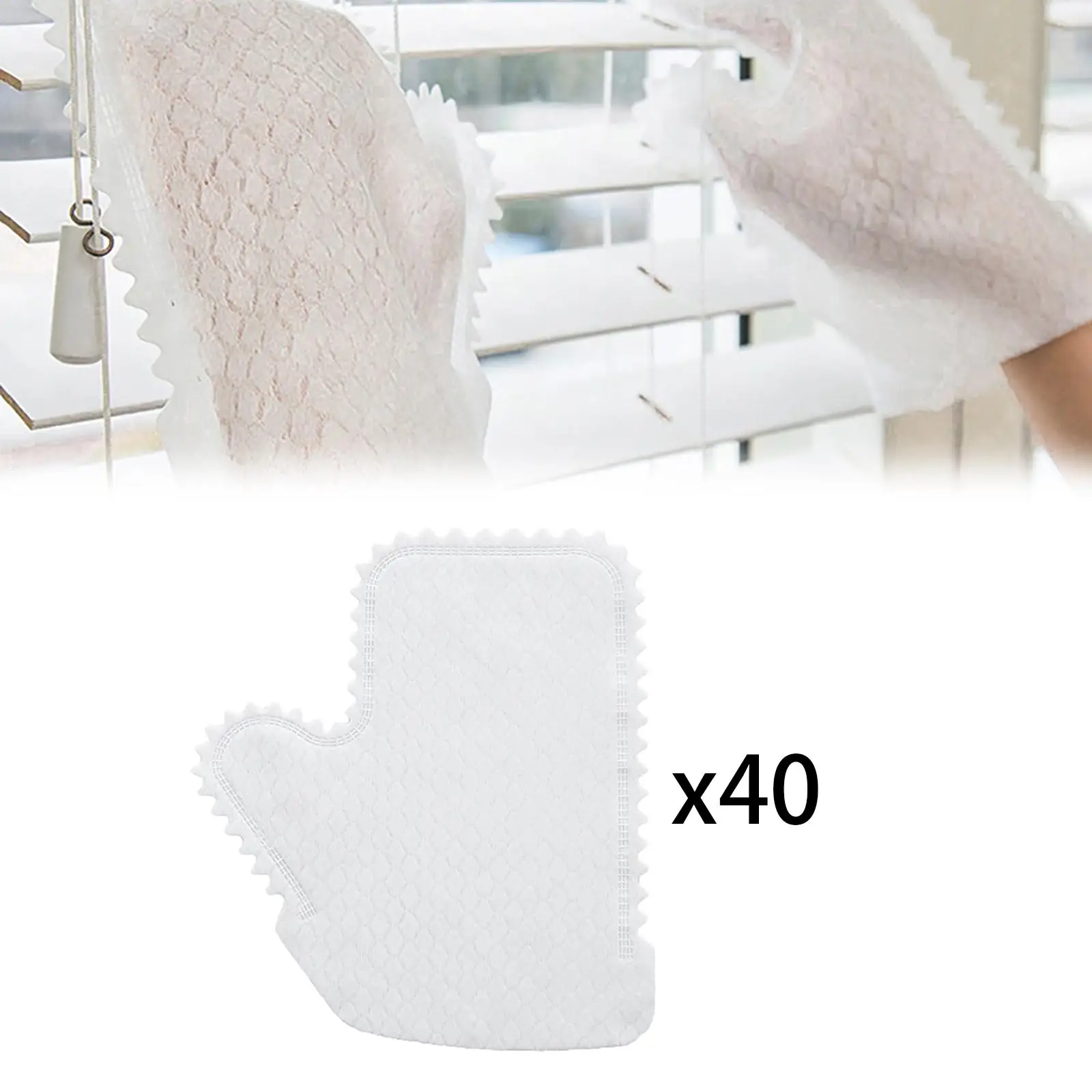 

40Pcs Cleaning Duster Gloves Kitchen Cleaning Gloves for Cleaning Window Grooves,Blind,Shutters, Pet Hair Cleaning Bathroom