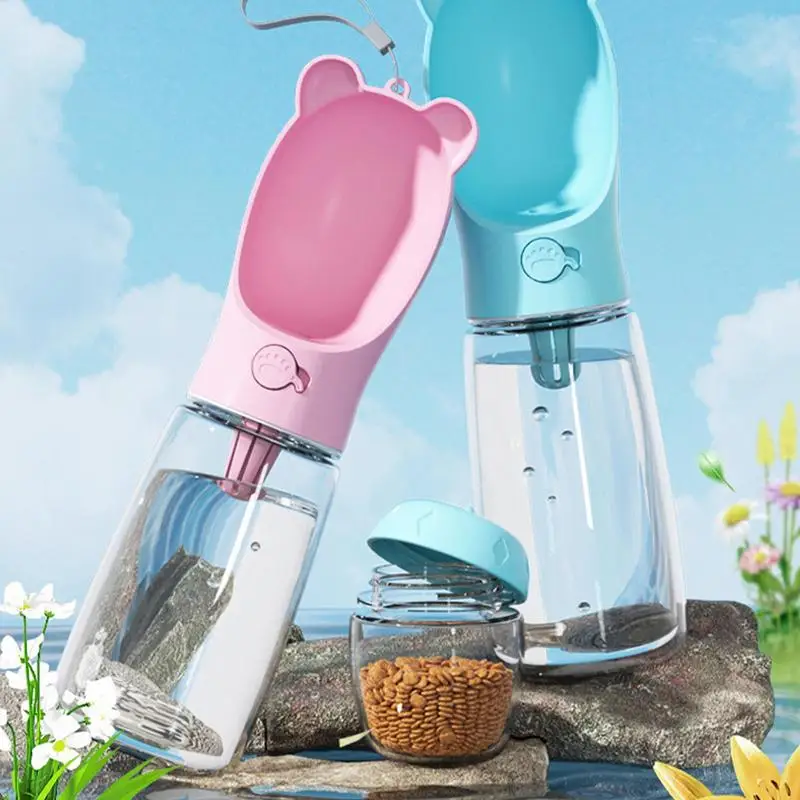 

Pet Outdoor Water Bottle Food Dispenser Puppies Kittens Travel Water Bottle Bowl Dogs Cats Walk Park Feeder Pot Water Drinker