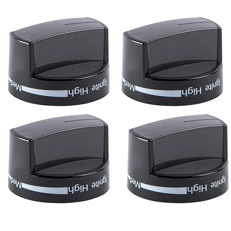 

4X W10339442 Stove Knob, Cooktop Surface Burner Control Knobs Black Replacement Spare Parts Accessories WPW10339442 PS11753188