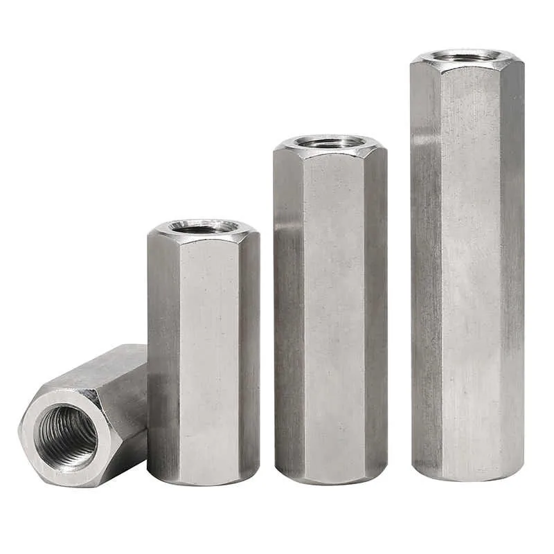 

Нержавеющая сталь 304, левая и правая резьба, шестигранник, шестигранник, удлиненный стержень, соединительная муфта, трубчатая муфтовая гайка