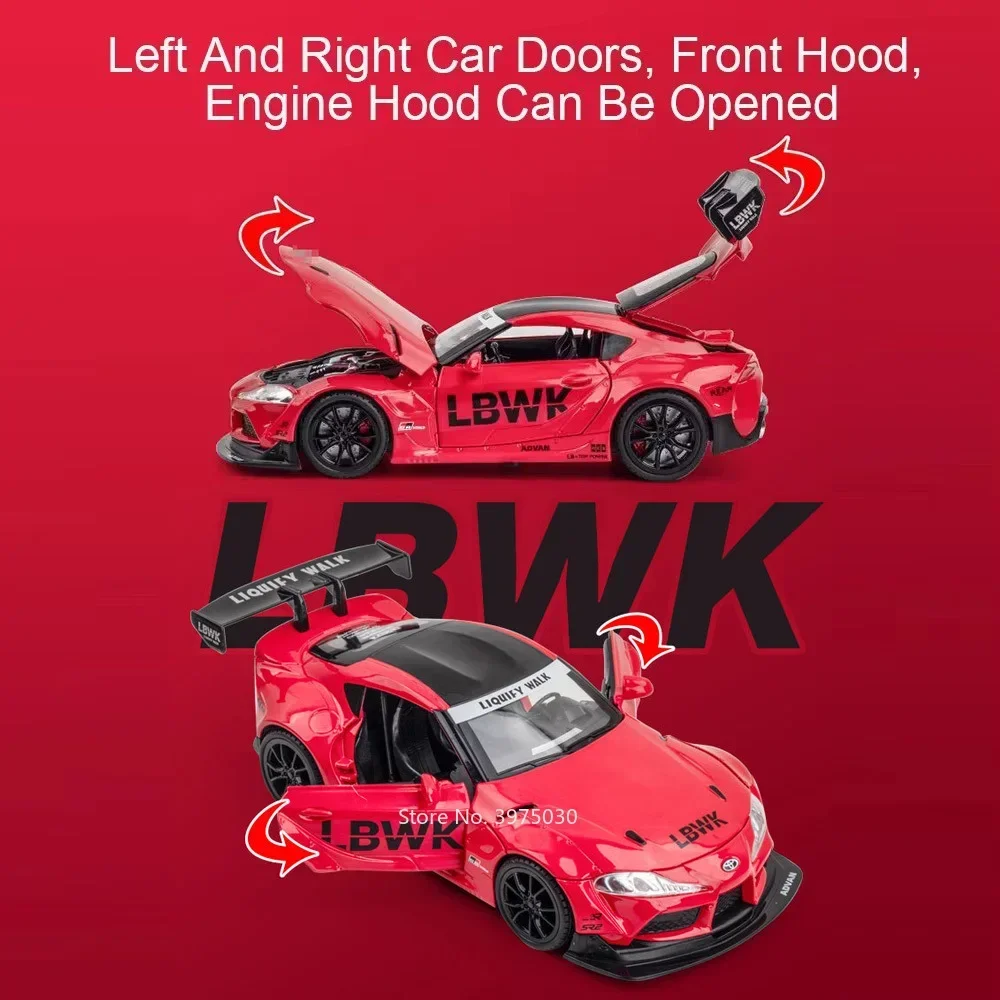 1/22 Supra литые под давлением игрушки из сплава модели автомобилей 4-дверный