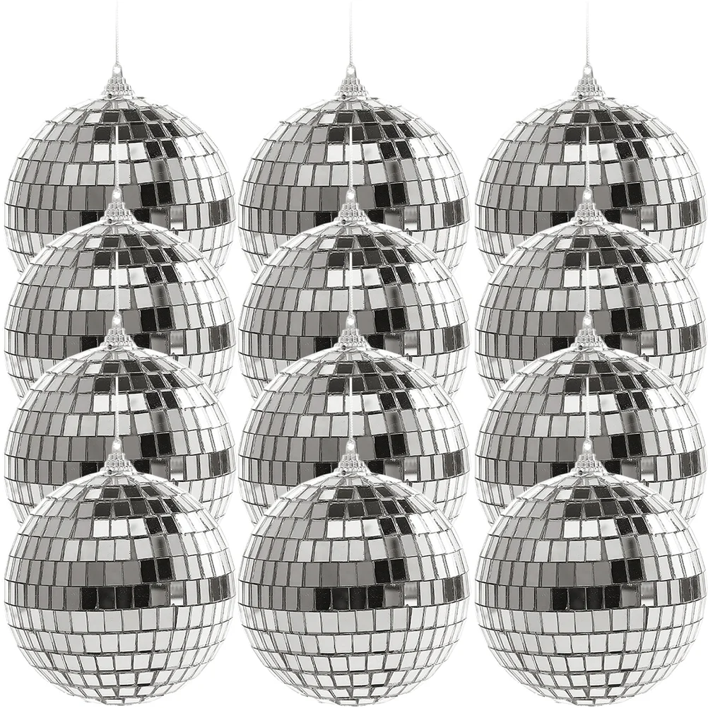 

Disco Christmas Tree Ornaments Mirror Mini Hanging Decor Ornament Baubles Decoration Pendant Props Party Cake Reflective