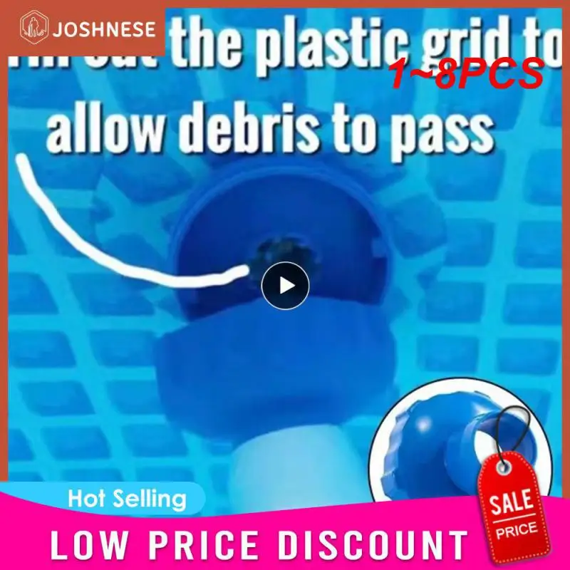

1~8PCS Pool Skimmer Dross Extractor Adapter Filter Debris Clean Purifier Blue Easy To Install Universal Swimming Pool