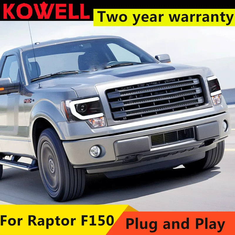 

Car Styling for Ford F150 Headlights 2008-2015 Raptor F150 LED Headlight DRL Lens Double Beam H7 HID Xenon bi xenon lens