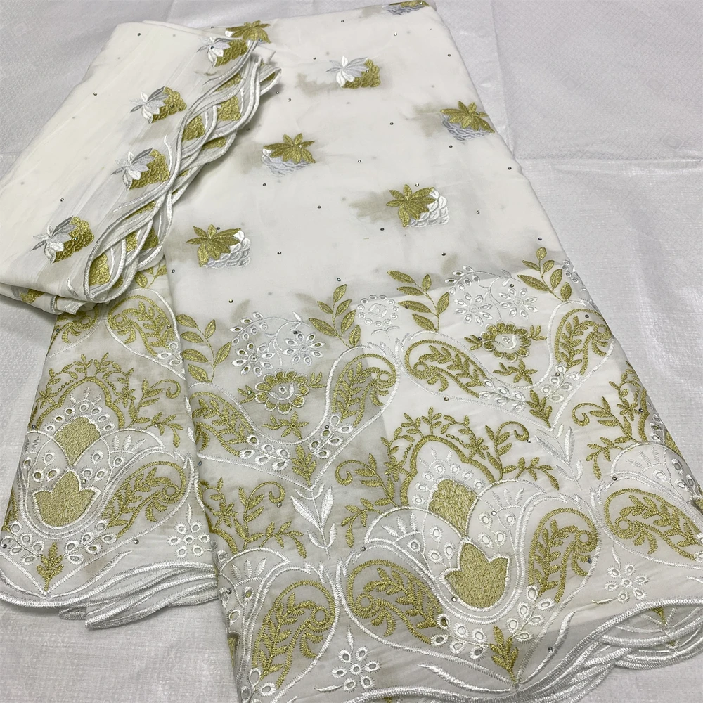 Дешевая черная Африканская Хлопковая кружевная ткань 5 + 2 ярда 2022