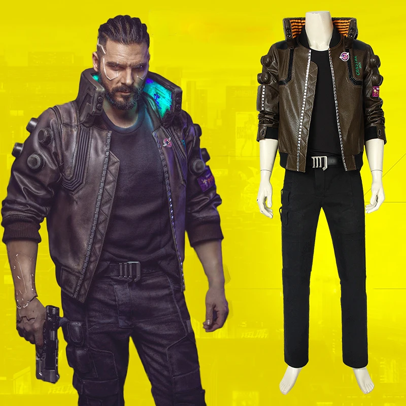 Game Cyber 2077 punk 2077 Main Character V Cosplay Costume Fashion Punk Jacket