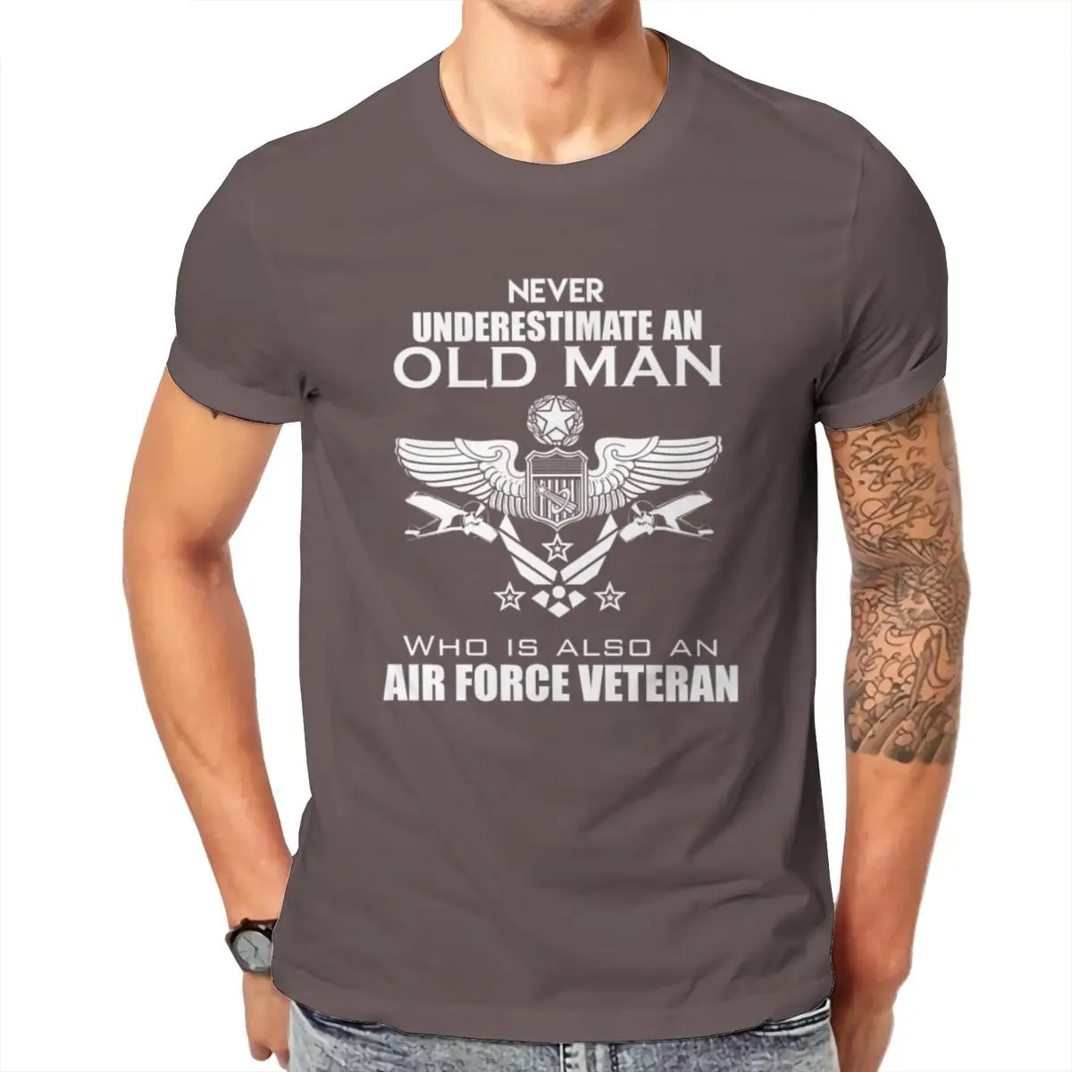

Wholesale Old Man Air Force Veteran Unisex Super Soft T-Shirt Essentials White Groot Vintage Men Clothing 104880