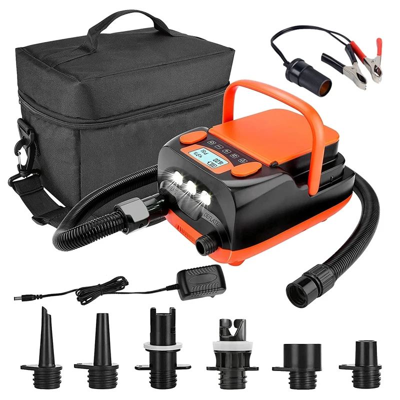 

Electric Air Pump Digital 16PSI 12V Rechargeable Electric Air Pump Compressor Air Pump For Inflatable Boats EU Plug