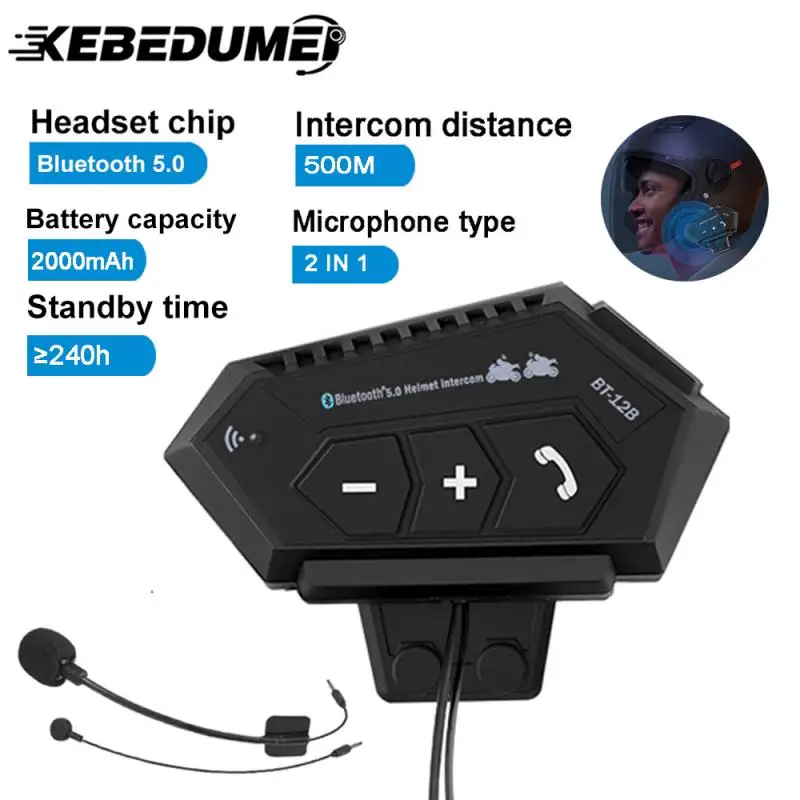 

Bluetooth-интерком для мотоциклетного шлема, 2000 мАч