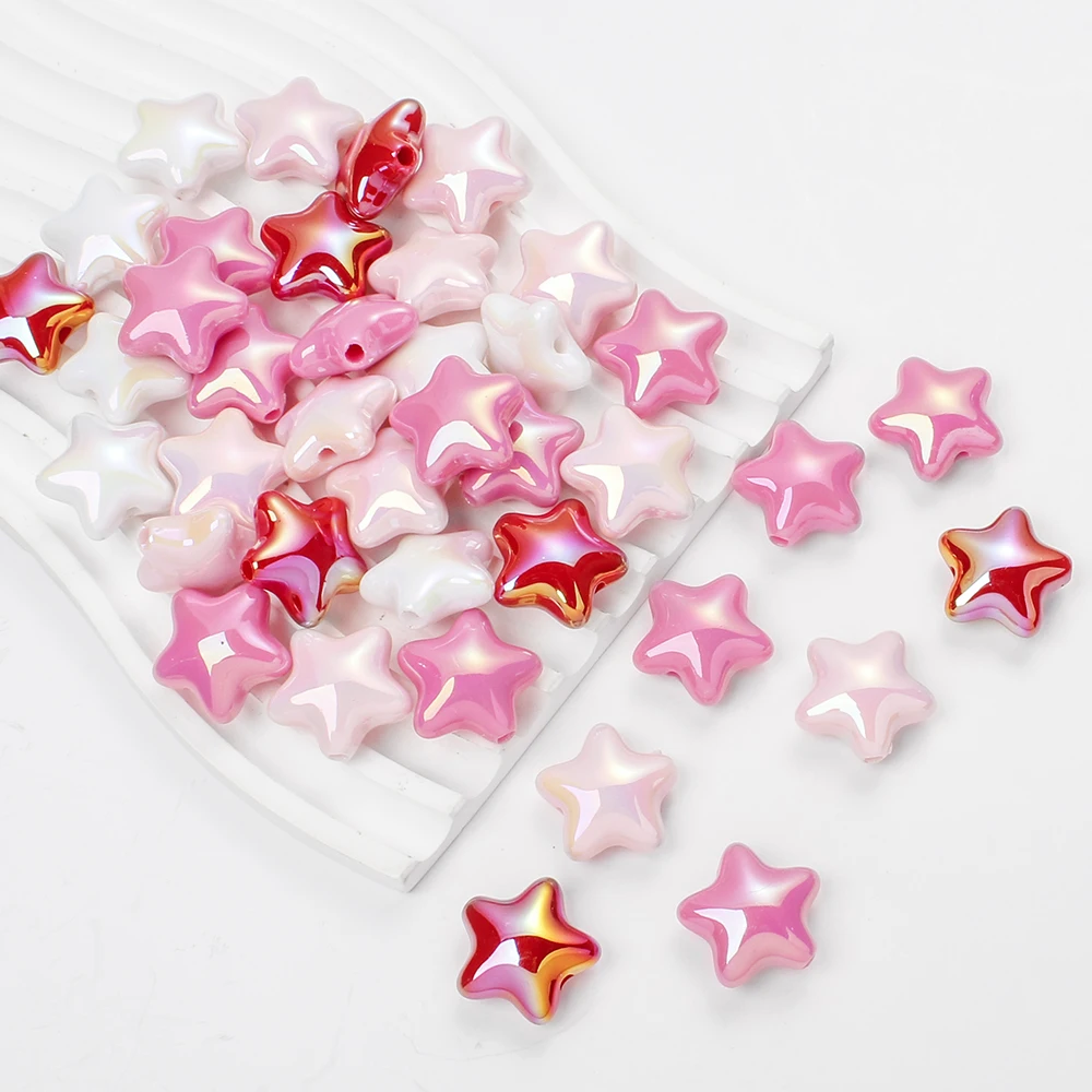 Акриловые бусины со звездами разных цветов разные цвета Ab 20 шт. россыпью для