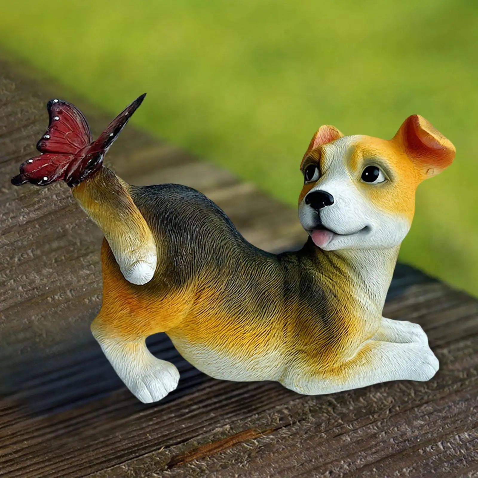 

Dog Statue Ornaments,Resin Desktop Crafts Decoration Gift for Children Family