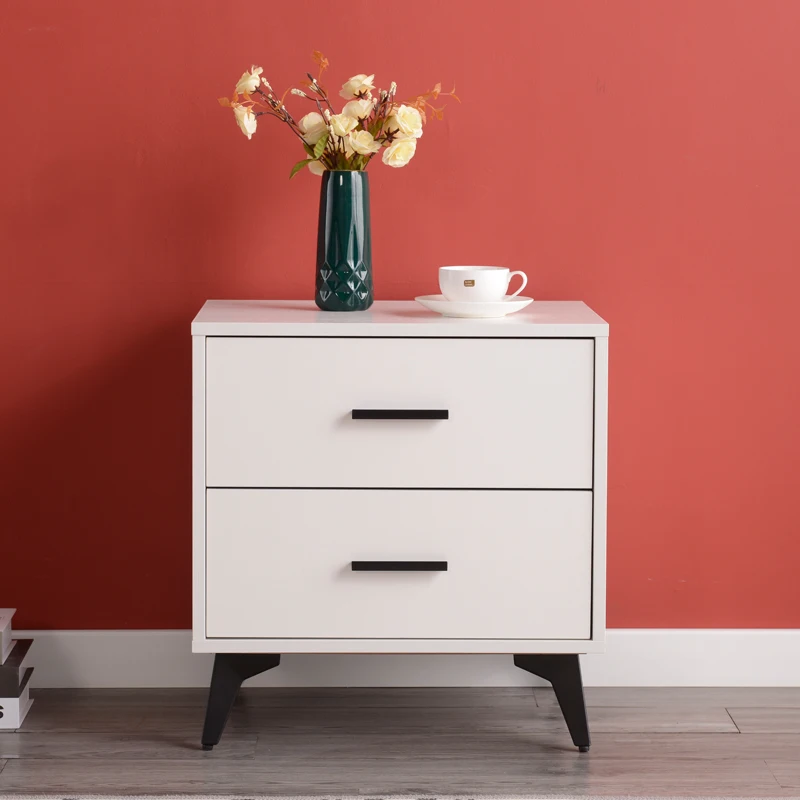 

Nordic Luxury Bedside Table Solid Wood Ecological Board Bedroom Cabinet Mini Drawers Nightstand Free Installation Furniture