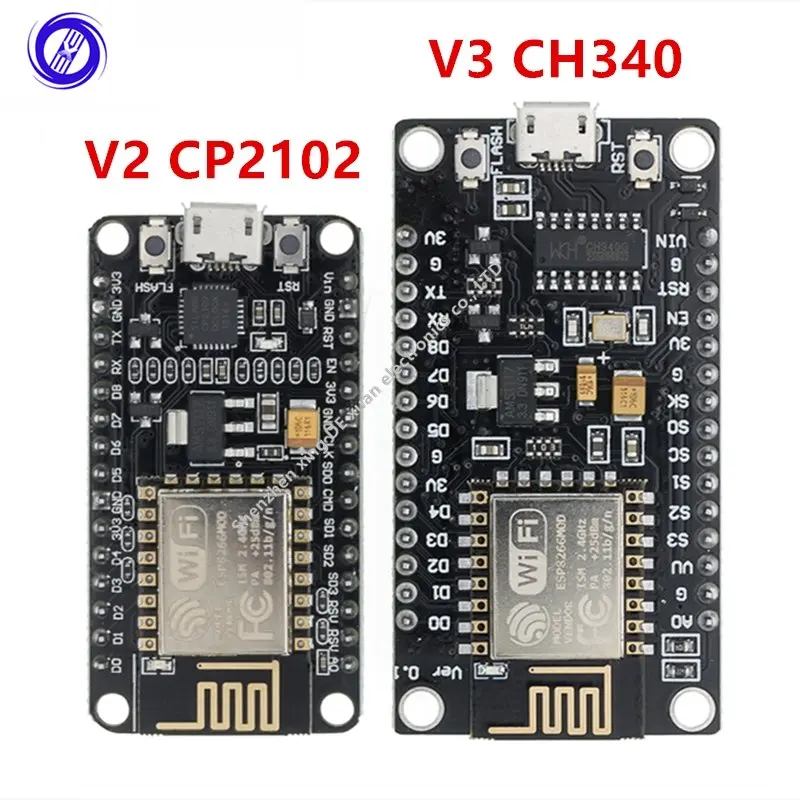 

5 шт. беспроводной модуль CH340 CP2102 NodeMcu V3 V2 Lua WIFI Интернет вещей макетная плата на основе ESP8266 ESP12E