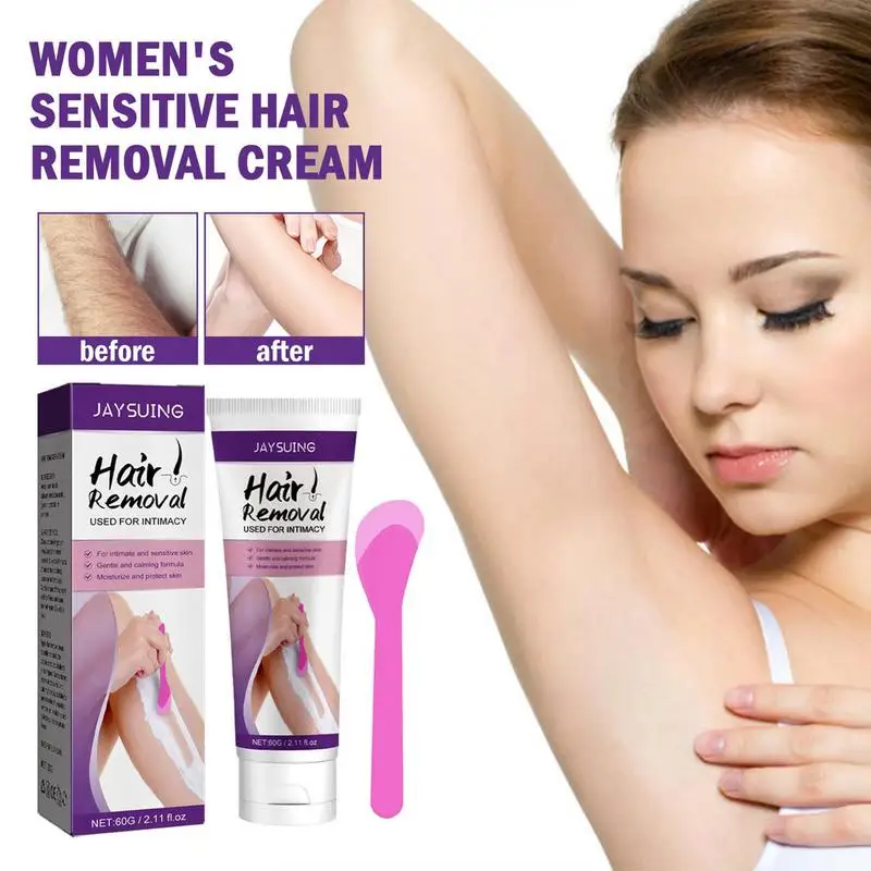 

60g Hair Removal Cream Depilatory Hair Remover Pubic Hair Removal Cream For Forearm Chest Back Legs Armpit And Private Area