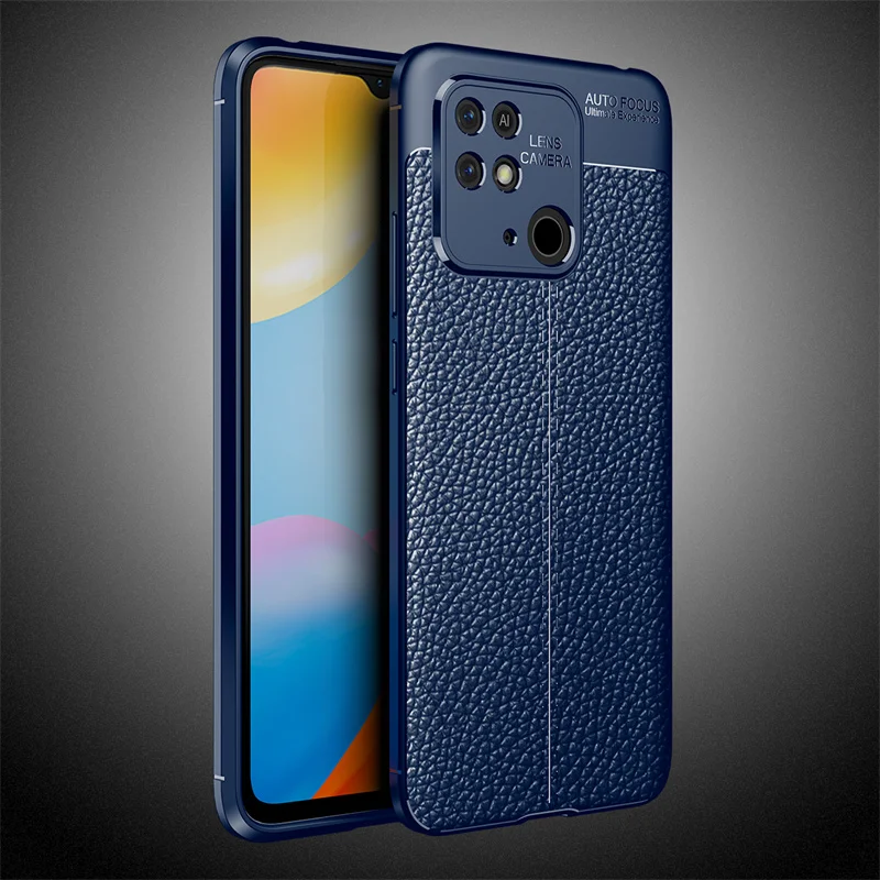 For Redmi 10C Case For Redmi 10C Cover Shockproof TPU Soft Leather Style Phone Funda Shell Bumper For Redmi 10C