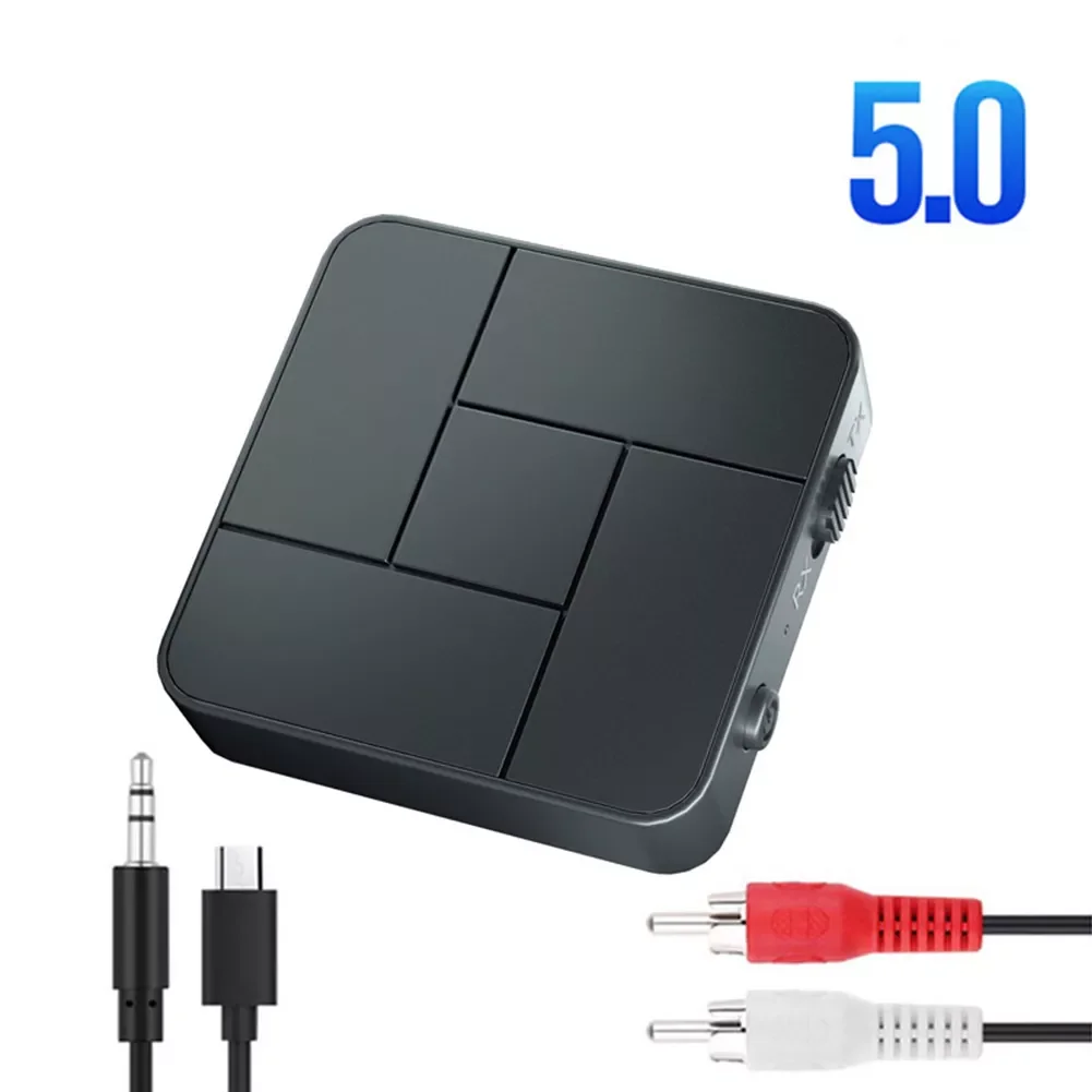 

KN326 5.0 Audio Transmitter Receiver 3.5mm AUX Jack RCA Wireless Music Audio Adapter with Mic for Car PC TV Speaker Headphones