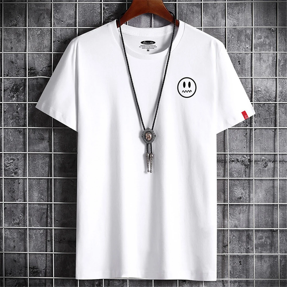

Men's Cotton Tees Emotion Half Sleeve Men Casual T-shirt Summer Fashion New S-6XL Oversize Short Sleeve Men's T-shirt Loose Tops