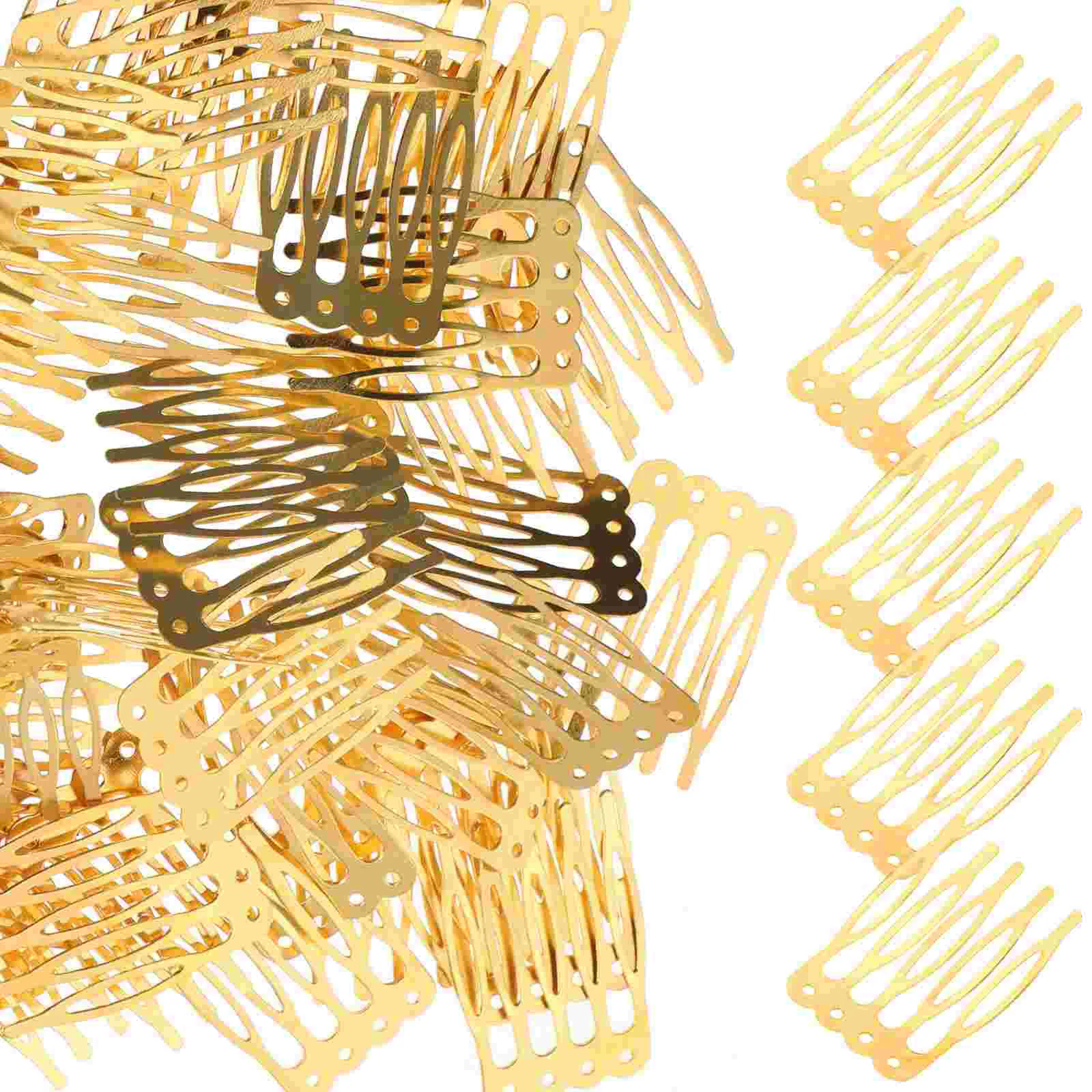 

Hair Comb Combs Metal Women Clips Accessories Side Wedding Hairpin Clip Diy Veil Bridal Twist French Headpiece Teeth Girls