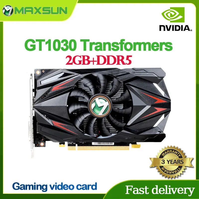 Maxsun GeForce GT 1030 трансформаторы 2 ГБ DDR5 графическая карта Nvidia GPU видеокарта для