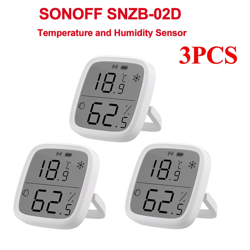 

Умный датчик температуры и влажности SONOFF SNZB-02D Zigbee LCD, Умный домашний удаленный мониторинг в режиме реального времени, быстрое обновление, ewelink
