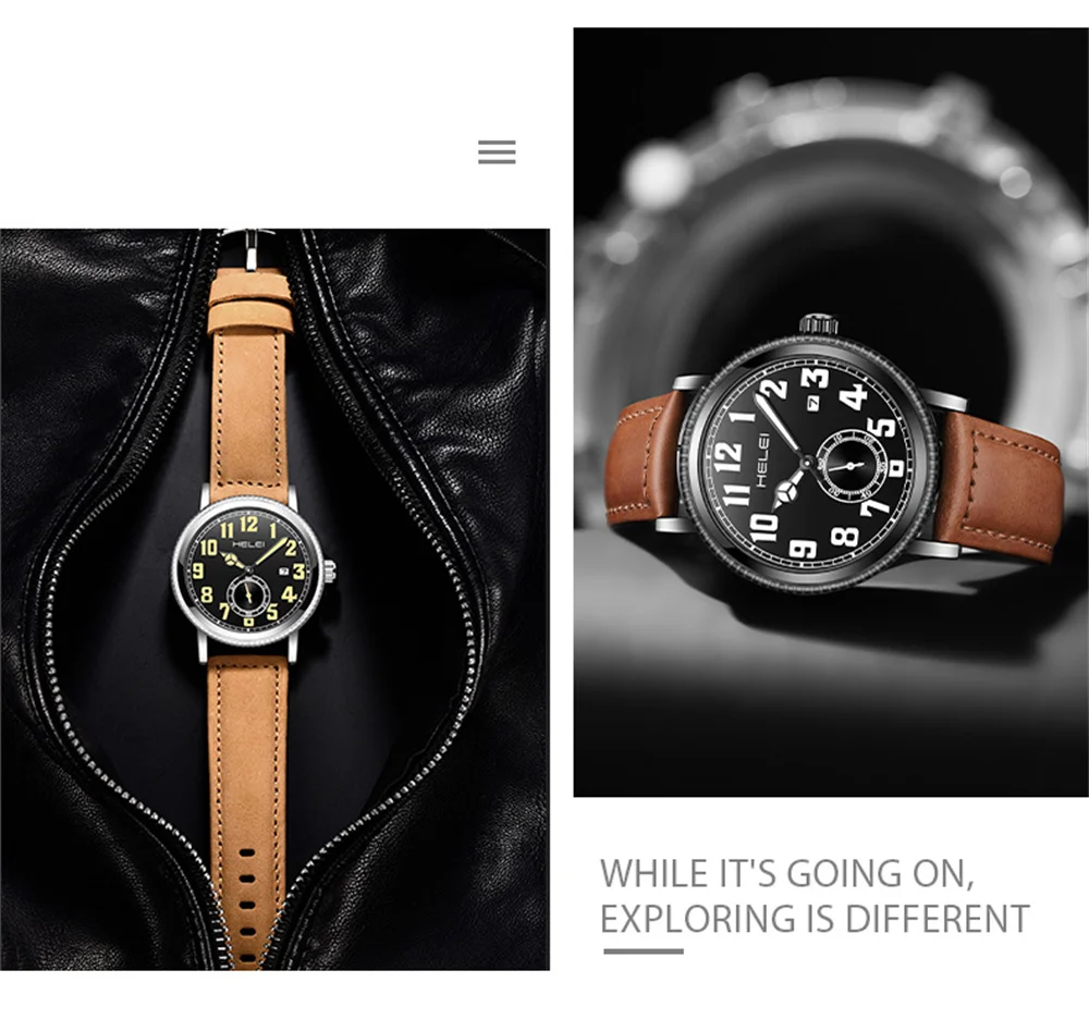 HELEI 9006AL Мужские кварцевые часы