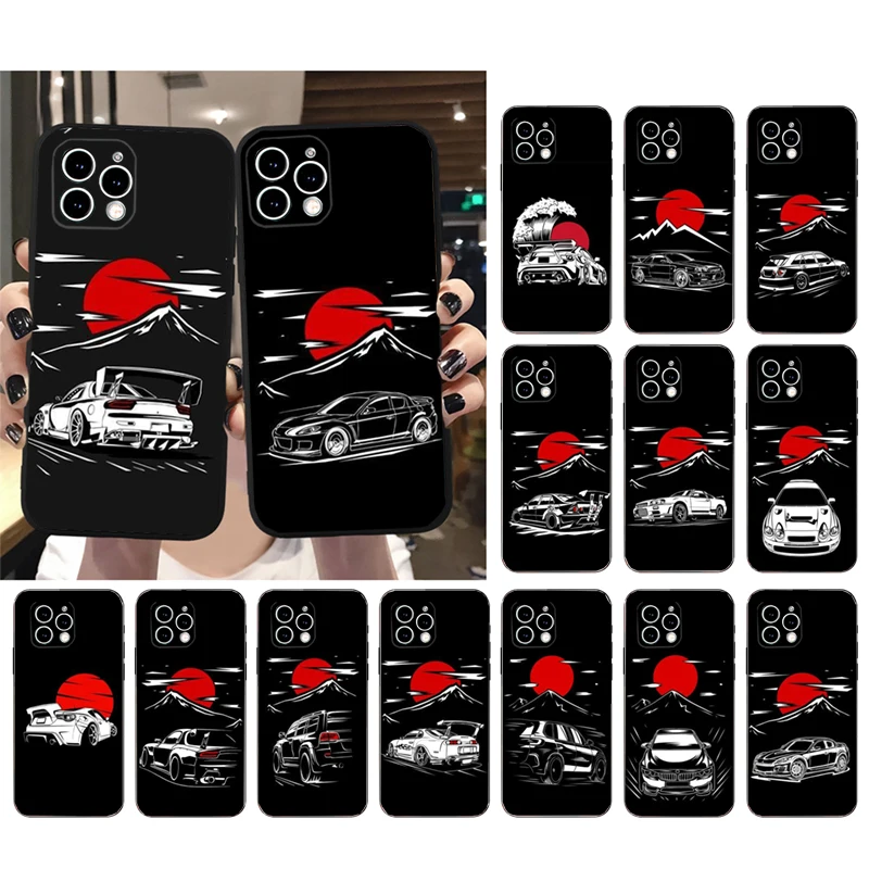

Japan JDM Sports Cars Phone Case For iphone 14 13 12 11 Pro Max XS XR X 12mini 14 Plus 7 8 SE Mobile Phone Case Funda