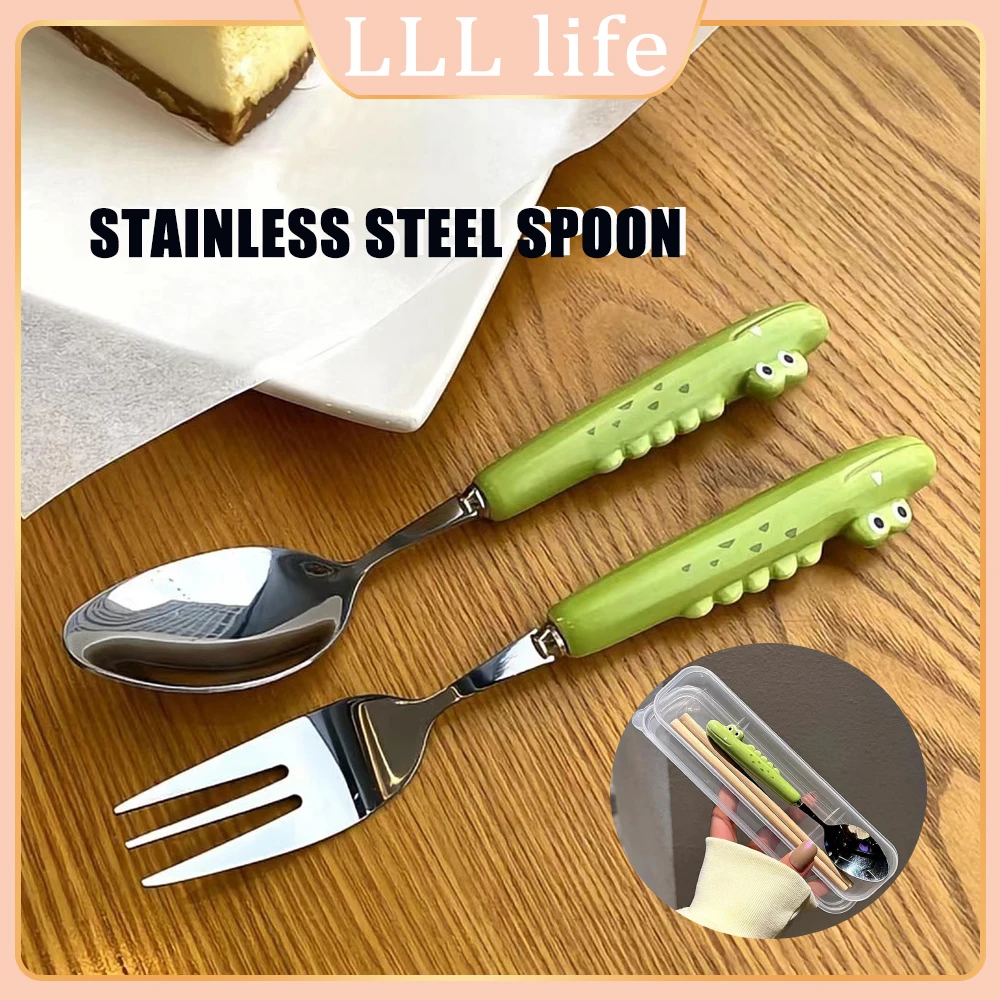 

Long Handle Spoons Stainless Steel TeaSpoons Creative Coffee Spoon For Ice Cream Dessert Scoop Tableware Kitchen Tool Soup Spoon