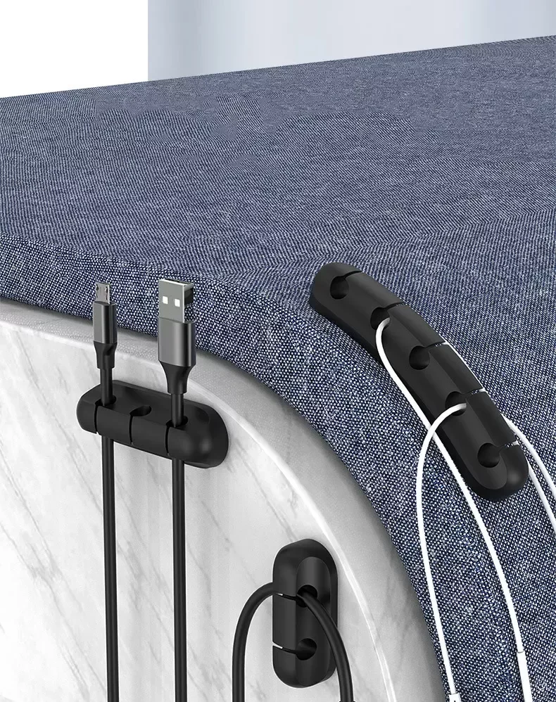 

2022NEW USB A C Silicone Organizer Multi Usb Charger Cables Management Clips Car Mobile Charger Cables Wire Organize